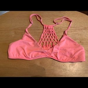 Small coral / pink bikini top
